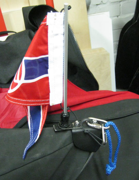 flag in clamp mount