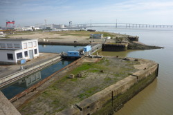 The southern caisson of the Normandie dock