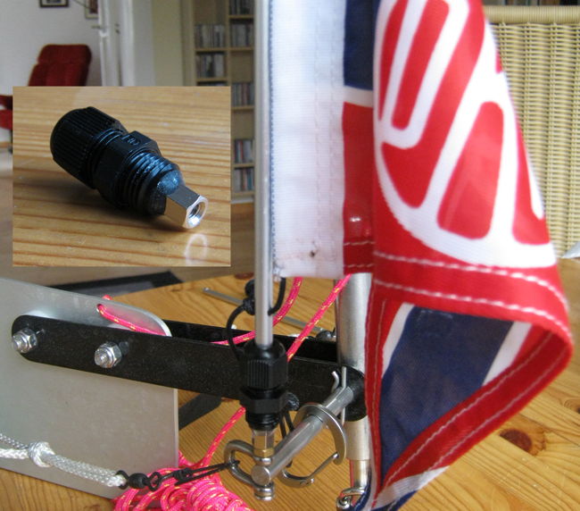 Clamp-mounted flag
